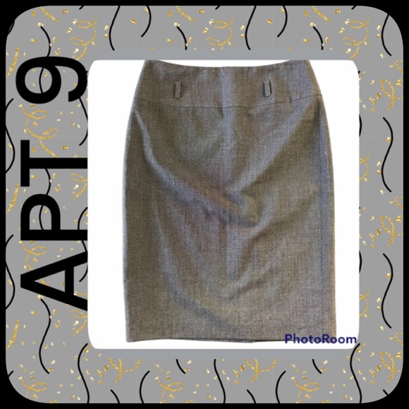 APT 9 Lined Straight Pencil Midi Skirt Size 4 NWOT - Picture 1 of 13